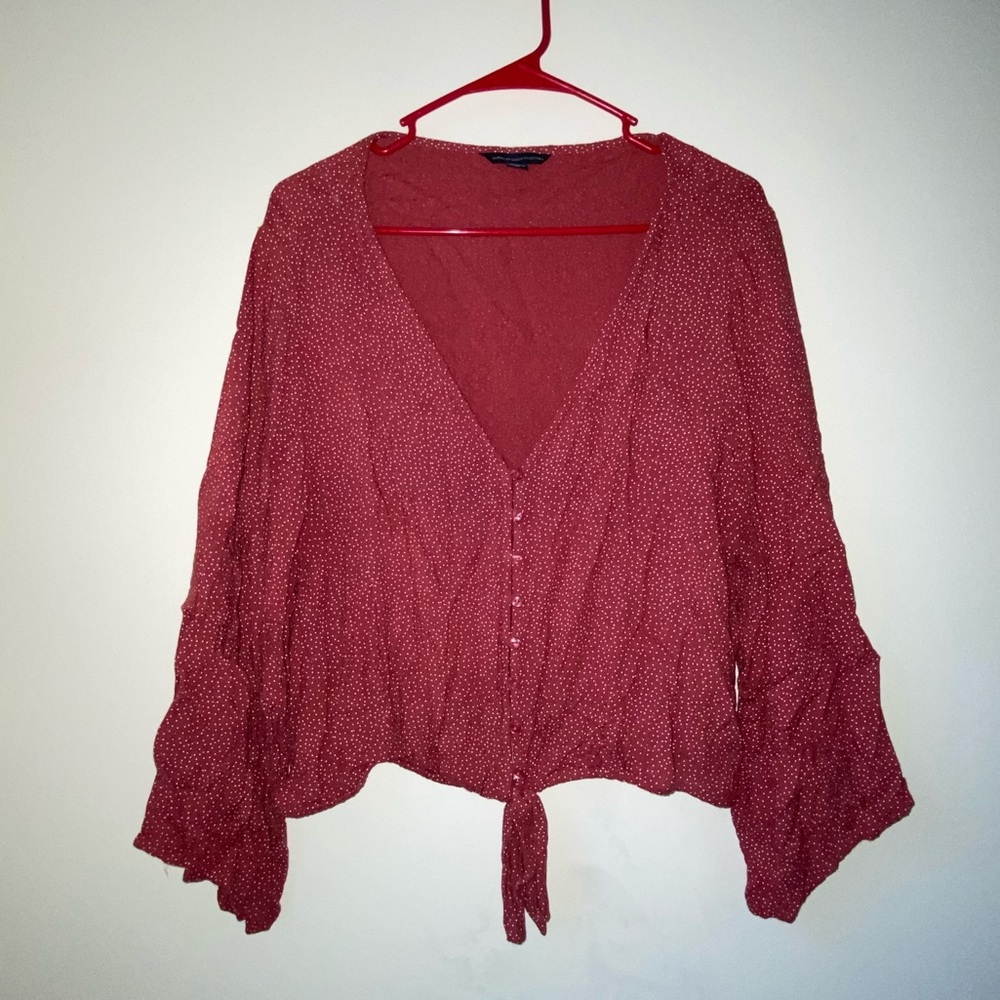 American Eagle Bell-sleeve Crop Top
